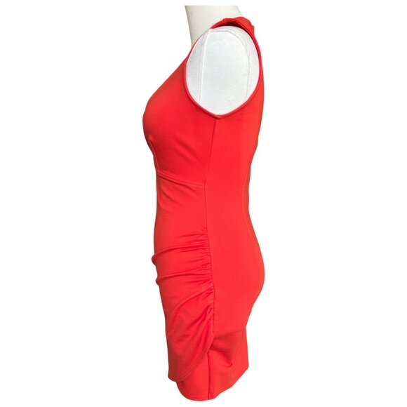 Superdown Skye Mini Dress Orange Ruched Bodycon XS - Picture 6 of 9